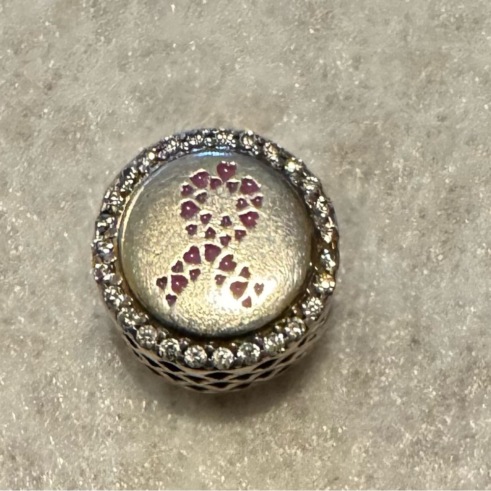 Pandora Silver and Pink Crystal Bracelet